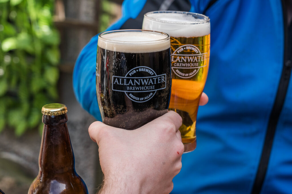 Two pints, cheers action