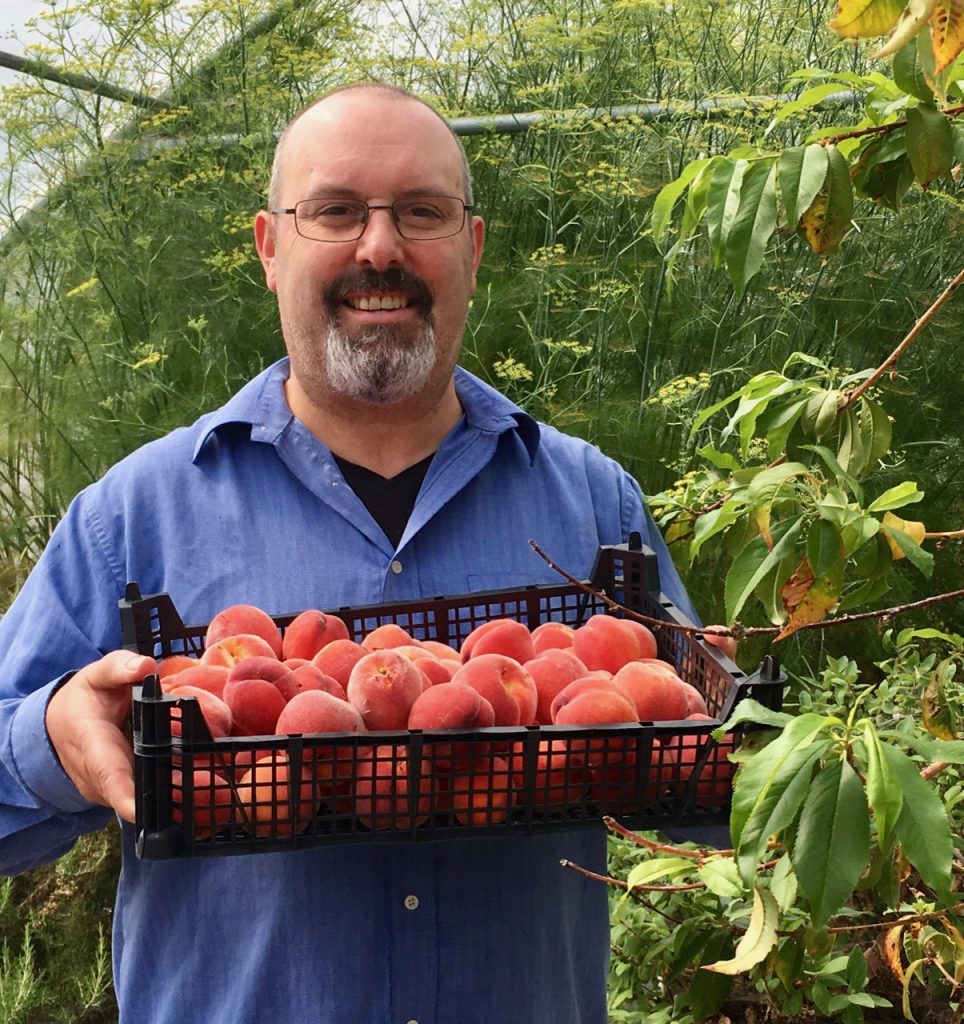 Gary with peaches