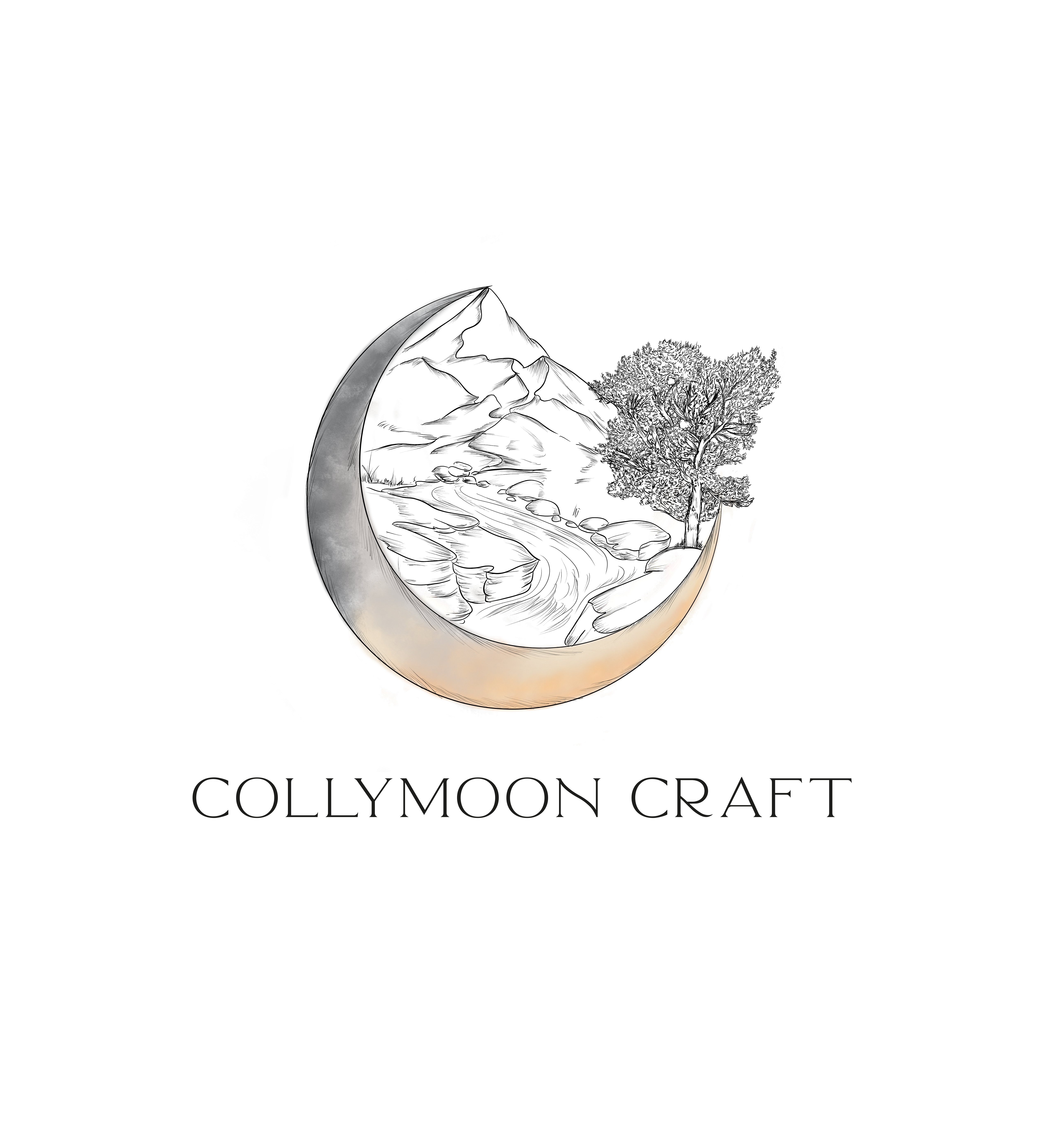 gin logo featuring moon