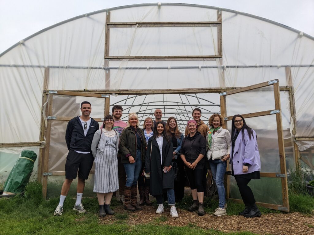 Farm tour participants