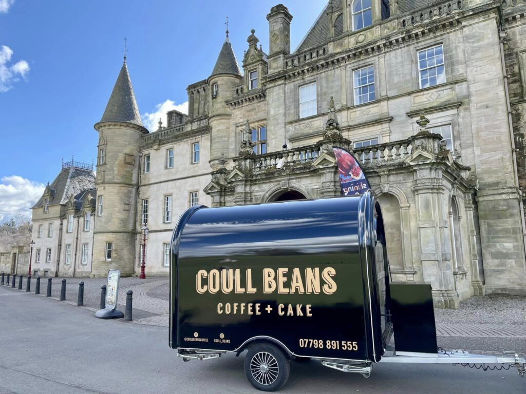 Coffee Trailer outside Callander House