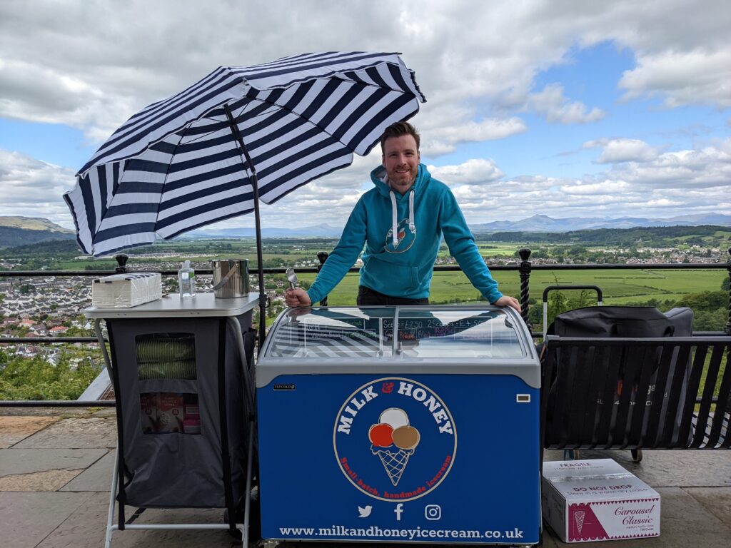 Ice cream stand at event