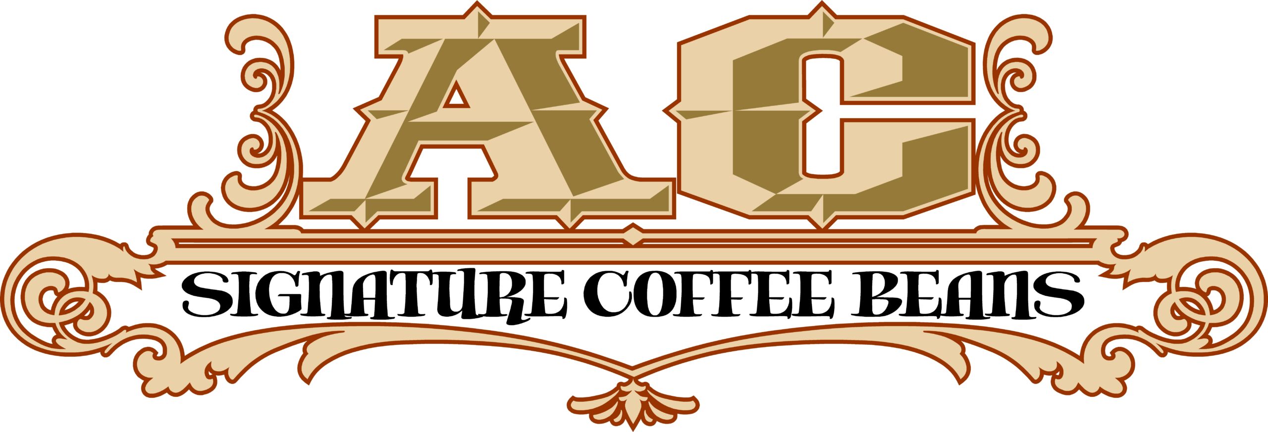 AC Signature Beans logo, western style font