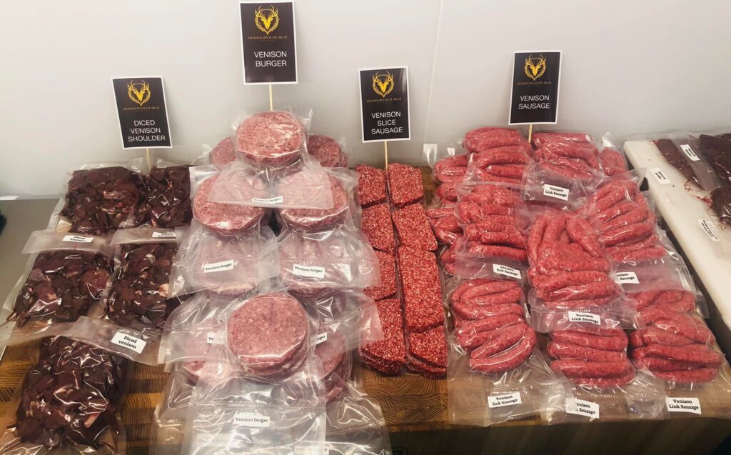 Packaged meat in vaccum bags