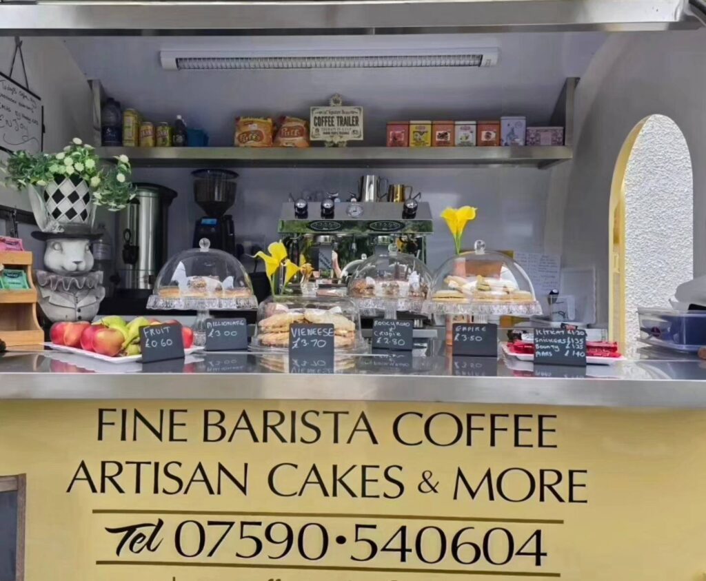 Display of cakes on the counter