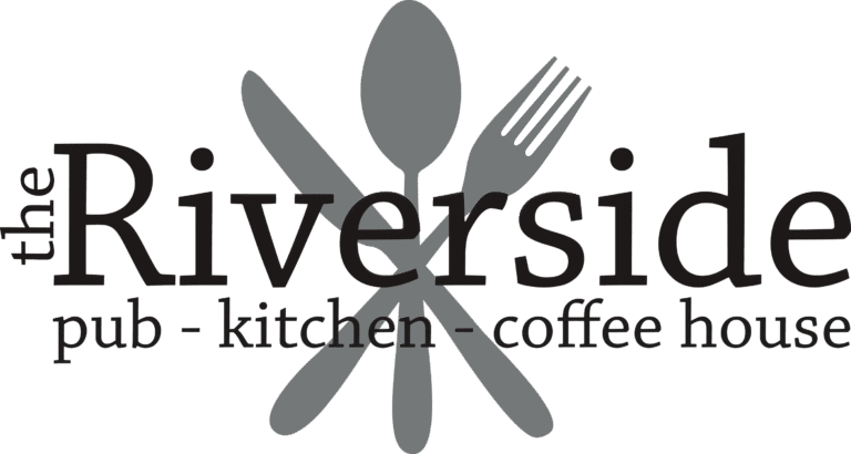 RIVERSIDE LOGO, KNIFE FORK AND SPOON