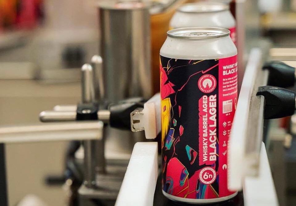 cans on production line