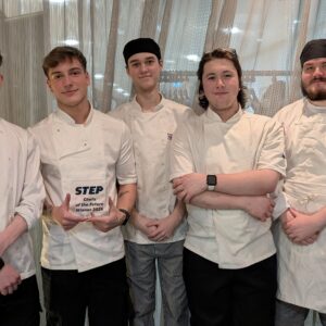The winning team of young chefs