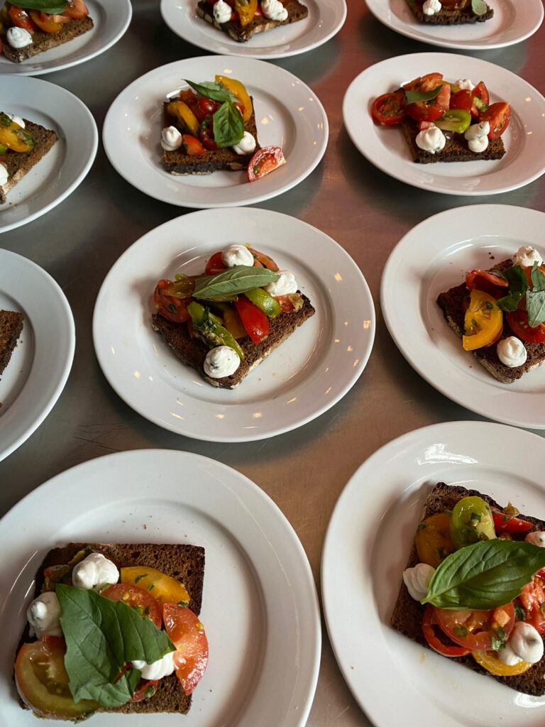 Dishes ready to be served