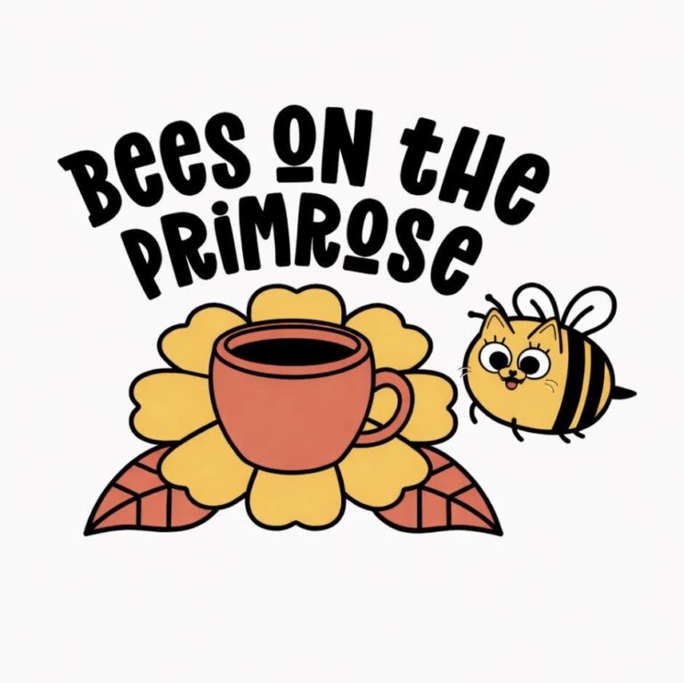 Bee beside coffee cup